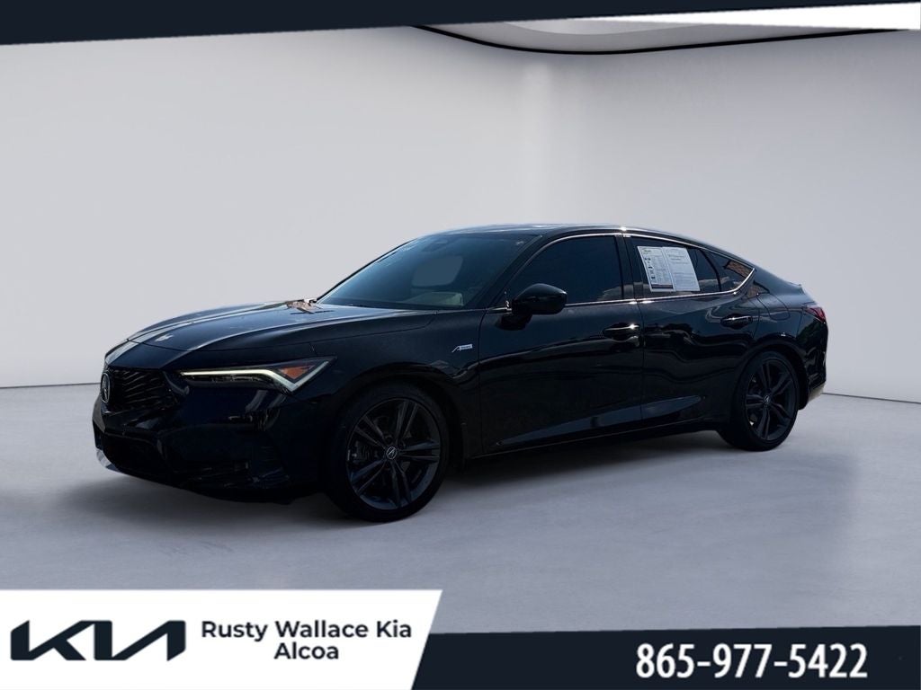 2025 Acura Integra w/A-Spec Package in Black — front three-quarter view
