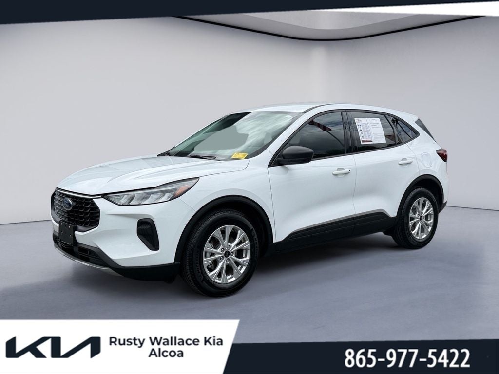 2025 Ford Escape Active in Oxford White — front three-quarter view