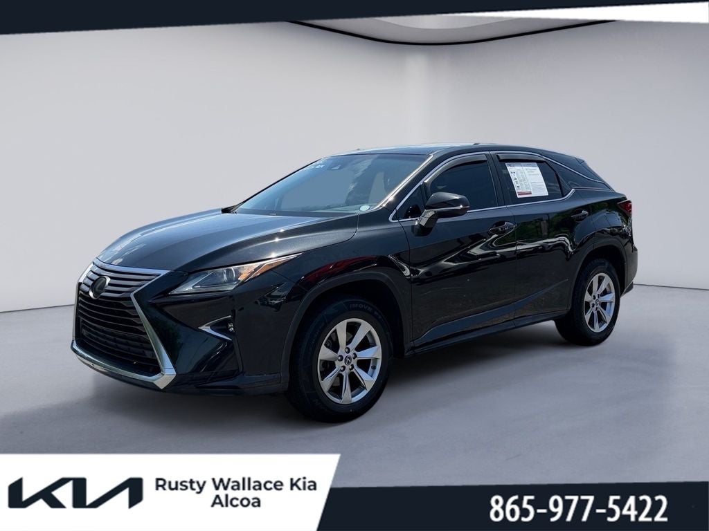 2019 Lexus RX 350 Base in Caviar — front three-quarter view