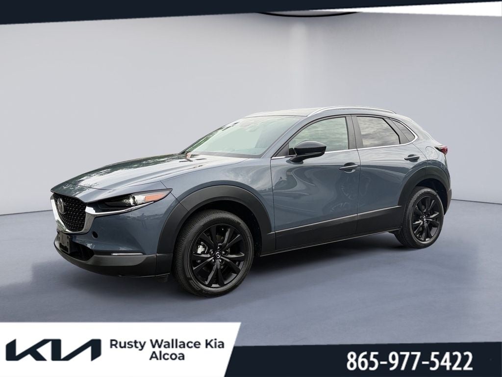 2025 Mazda Mazda CX-30 2.5 S Carbon Edition in Polymetal Gray Metallic — front three-quarter view