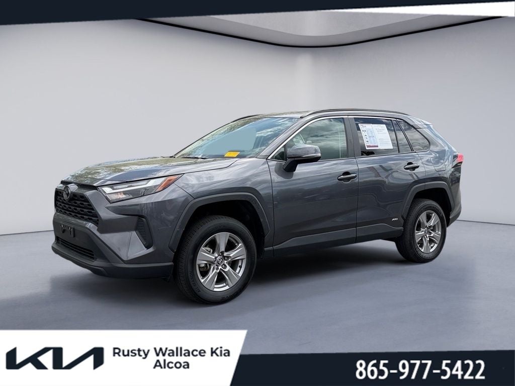 2025 Toyota RAV4 Hybrid Hybrid XLE in Magnetic Gray Metallic — front three-quarter view