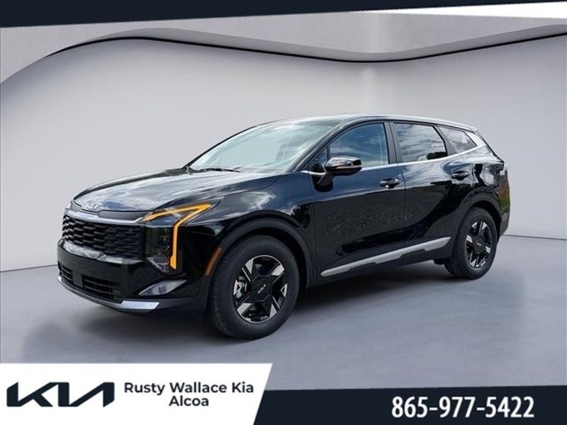 2026 Kia Sportage LX in Ebony Black — front three-quarter view
