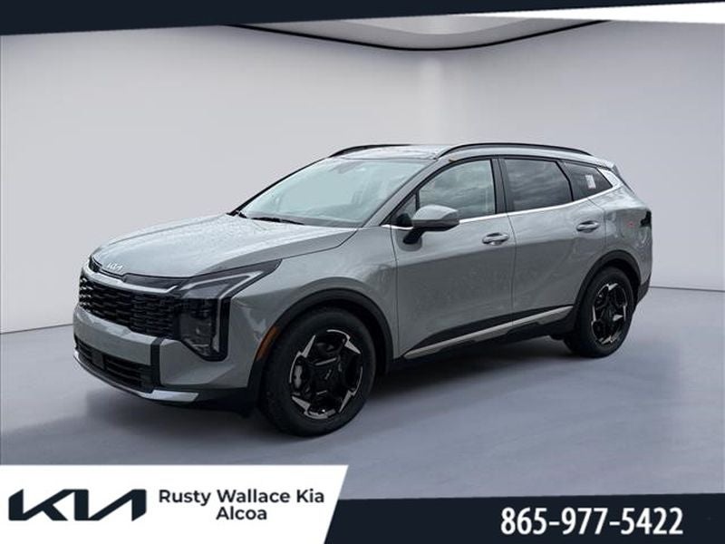 2026 Kia Sportage EX in Wolf Gray — front three-quarter view