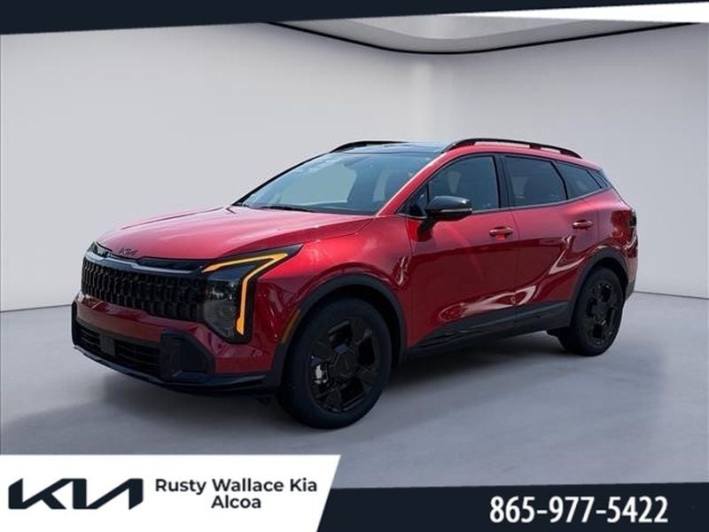 2026 Kia Sportage X-Line in Runway Red — front three-quarter view
