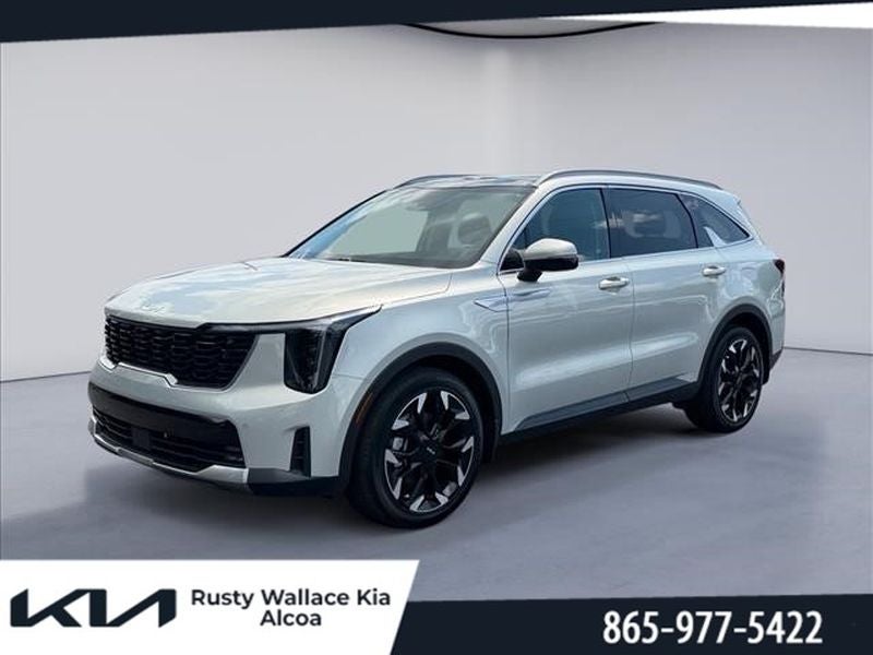2026 Kia Sorento EX in Ivory Silver — front three-quarter view