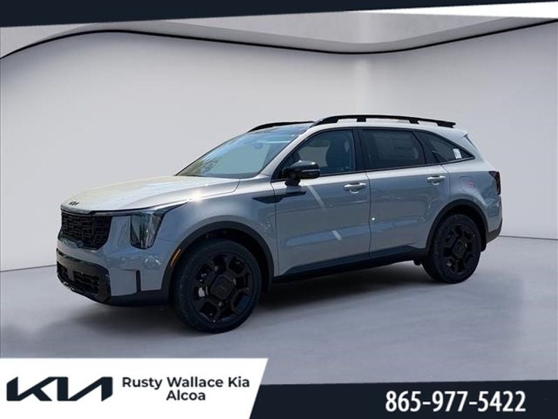2026 Kia Sorento X-Line EX in Wolf Gray — front three-quarter view