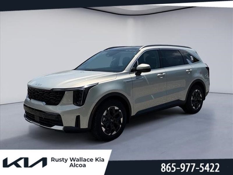 2026 Kia Sorento S in Ivory Silver — front three-quarter view