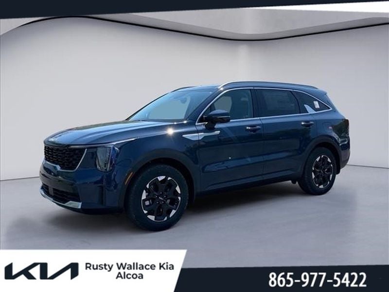 2026 Kia Sorento S in Midnight Lake Blue — front three-quarter view