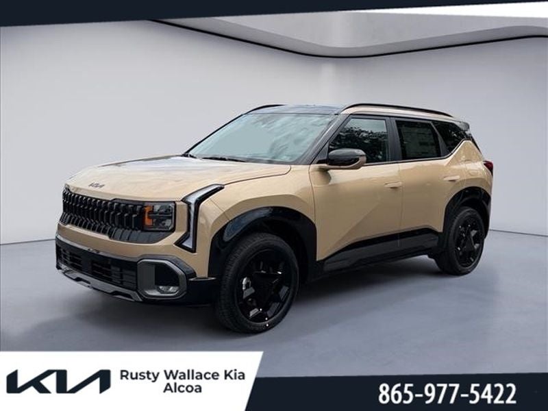2027 Kia Seltos X-Line S in Terrain Brown — front three-quarter view